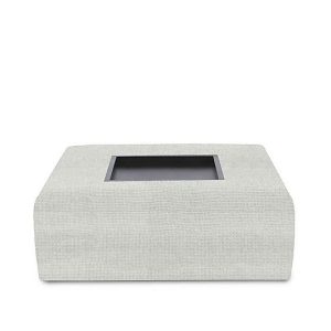 Celine Square Footstool with Wooden Tray | Bed Sava