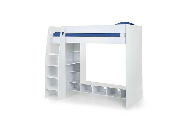 Clara Gaming Bed with Desk  White | Bed Sava