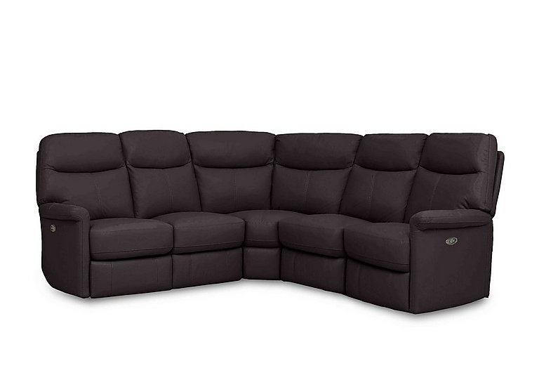 Compact Collection Lille Large NC Leather Power Recliner Corner Sofa
