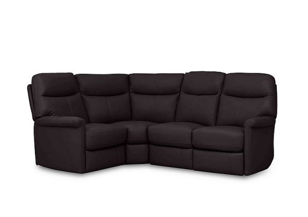 Compact Collection Lille NC Leather Left Hand Facing Corner Sofa | Bed Sava