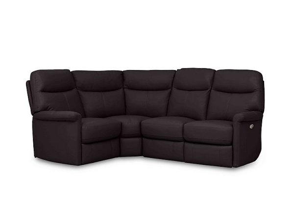 Compact Collection Lille NC Leather Power Recliner Left Hand Facing Corner Sofa | Bed Sava