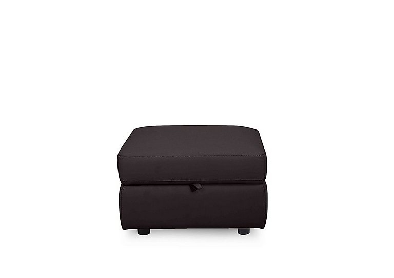 Compact Collection Lille NC Leather Storage Footstool