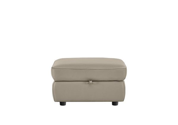 Compact Collection Medio HW Leather Storage Footstool | Bed Sava