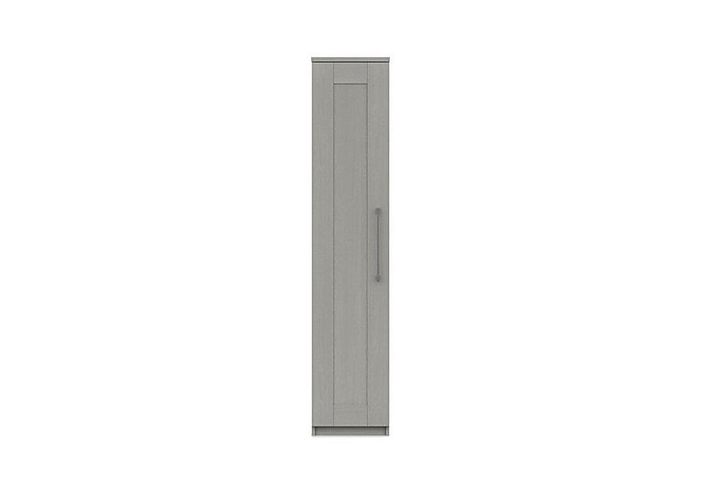 London Bedrooms  Fenchurch 1 Door Wardrobe  Light Grey | Bed Sava
