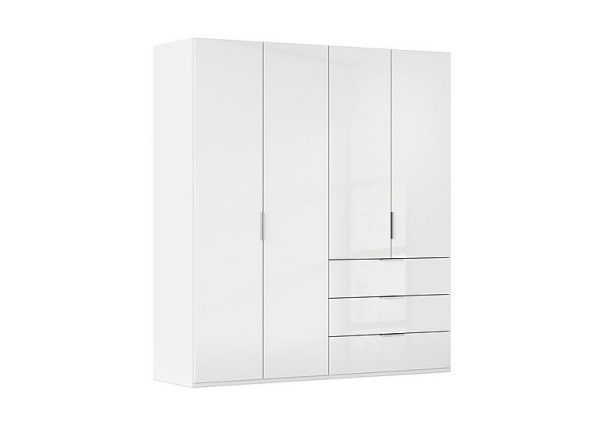 Rauch  Formes 4 Door Bifold Combi Glass Wardrobe  WhiteWhite Front | Bed Sava