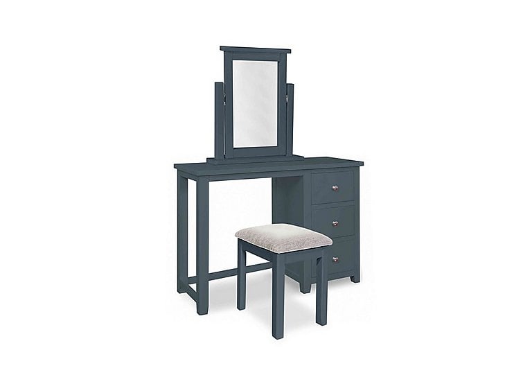 Grace Dressing Table with Stool and Mirror - Blue