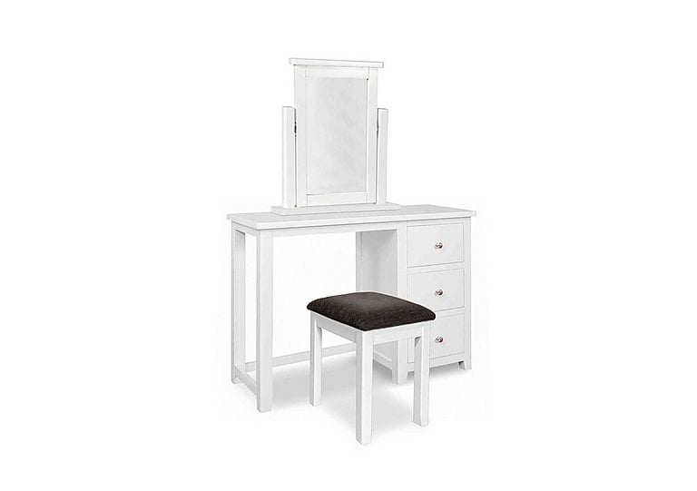 Grace Dressing Table with Stool and Mirror - White