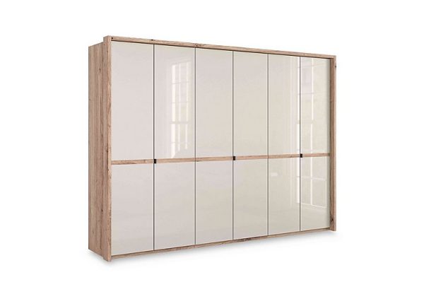 Wiemann  Hong Kong 6 Door Hinged Wardrobe with Glass Doors | Bed Sava