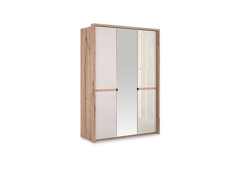 Wiemann - Hong Kong 3 Door Hinged Wardrobe with 2 Glass Doors and 1 Mirror Door - Champagne