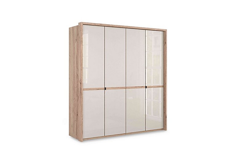 Wiemann - Hong Kong 4 Door Hinged Wardrobe with Glass Doors - Champagne