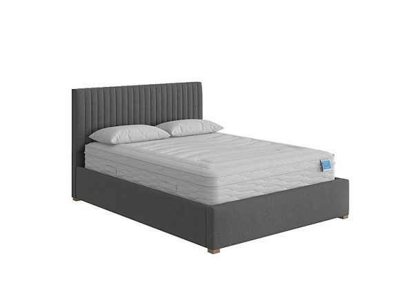 Hugh Ottoman Bed Frame  King Size  Linen Grey | Bed Sava