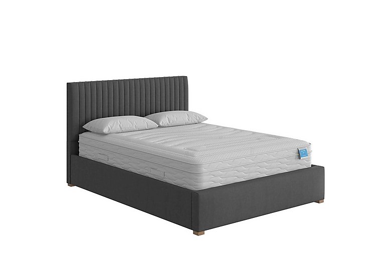 Hugh Ottoman Bed Frame - King Size - Kimiyo Linen Granite
