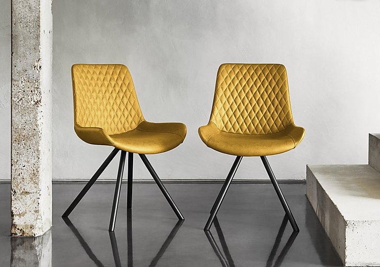 Ion Pair of Fabric Dining Chairs