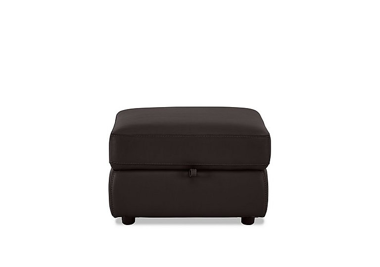 NC Leather Storage Footstool