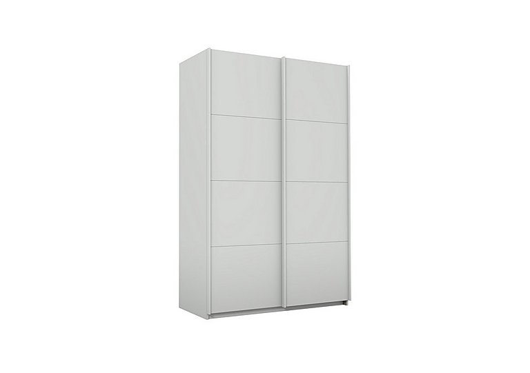 Rauch - Lima 136cm 2 Door Sliding Wardrobe with Decor Front 210cm Tall - Silk Grey