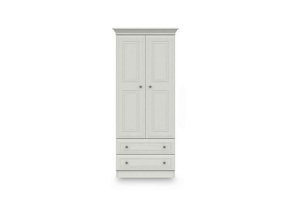 London Bedrooms  Marylebone 2 Door Combi Wardrobe  White | Bed Sava
