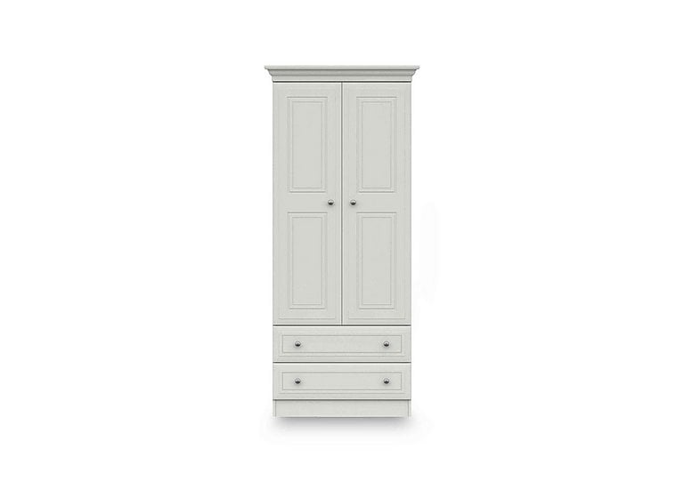 London Bedrooms  Marylebone 2 Door Combi Wardrobe  White | Bed Sava