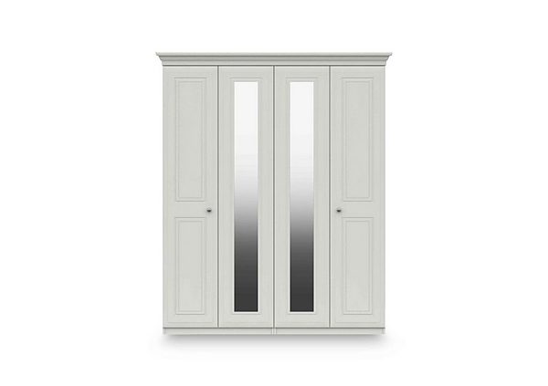 London Bedrooms  Marylebone 4 Door Wardrobe with 2 Mirror Doors | Bed Sava