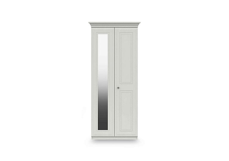 London Bedrooms  Marylebone 2 Door Wardrobe with Mirror Door  White | Bed Sava