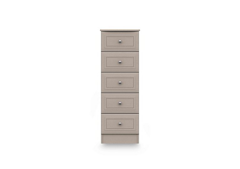 London Bedrooms - Marylebone 5 Drawer Tall Boy - Fired Earth