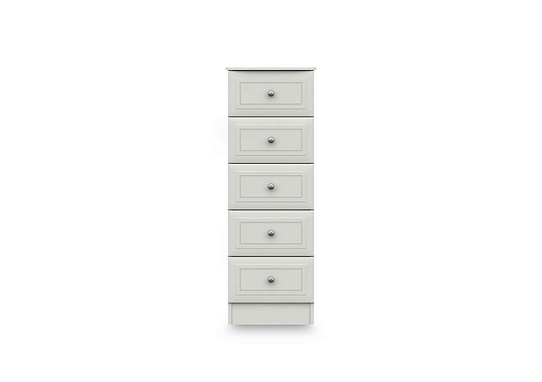 London Bedrooms - Marylebone 5 Drawer Tall Boy - White