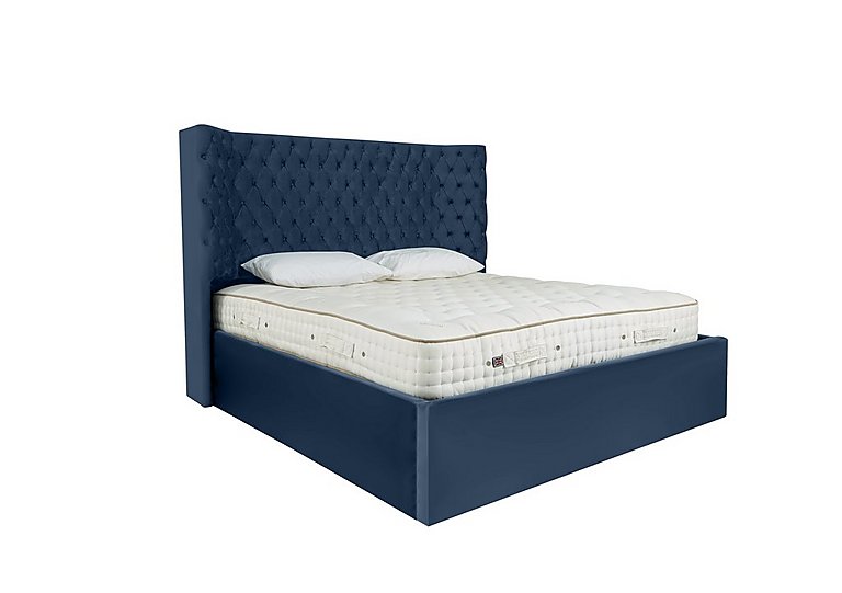 Maximus Bed Frame - Double - Velvet Navy