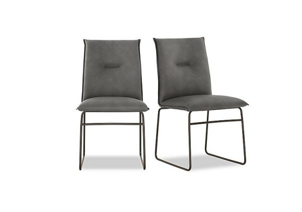 Connubia  Maya Pair of Lava Metal Leg Dining Chairs  Lava | Bed Sava