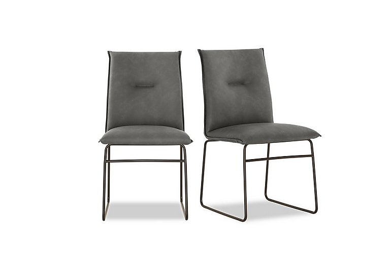 Connubia  Maya Pair of Lava Metal Leg Dining Chairs  Lava | Bed Sava
