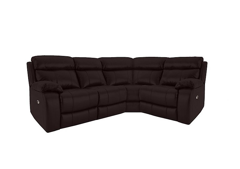 Moreno Small NC Leather Power Recliner Right Hand Facing Corner Sofa