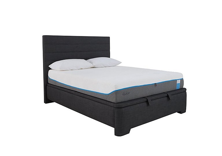 Porthos Ottoman Bedframe - Double - Slate Grey