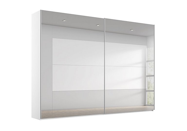 Rauch - Rio 271cm 2 Door Sliding Wardrobe with Premium Interior Fittings Package - Alpine White