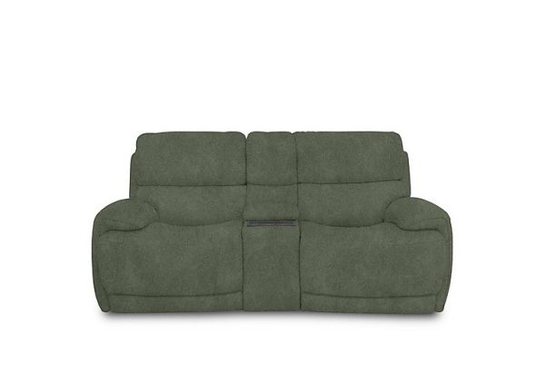 Rocco 2 Seater Fabric Power Rocker Sofa with Cup Holders and Headrests | Bed Sava