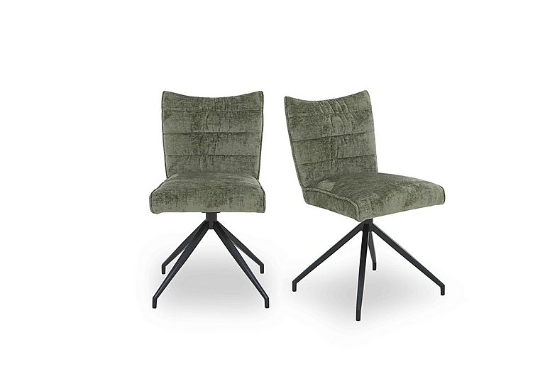 Saturn Pair of Swivel Dining Chairs - Green