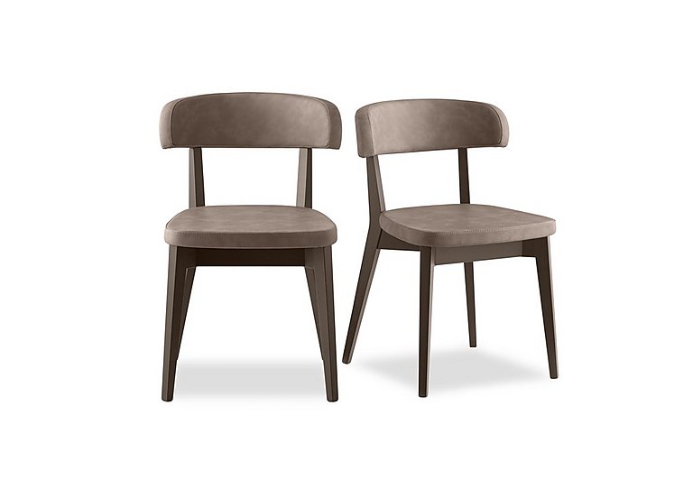 Connubia  Siren Pair of Smoke Wooden Leg Dining Chairs  Desert | Bed Sava