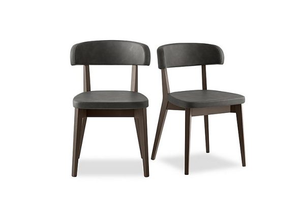 Connubia  Siren Pair of Smoke Wooden Leg Dining Chairs | Bed Sava
