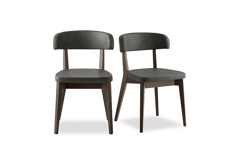 Connubia  Siren Pair of Smoke Wooden Leg Dining Chairs | Bed Sava