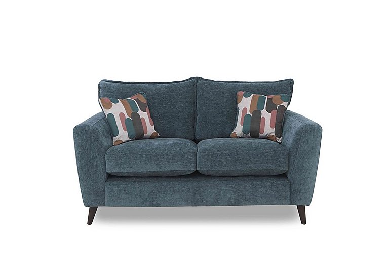 Sofia 2 Seater Fabric Sofa with Walnut Feet