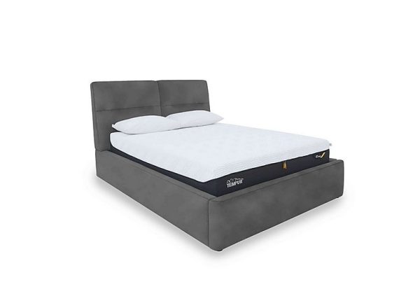 Stark Fabric Manual Ottoman Bed Frame  Super King  Graphite | Bed Sava