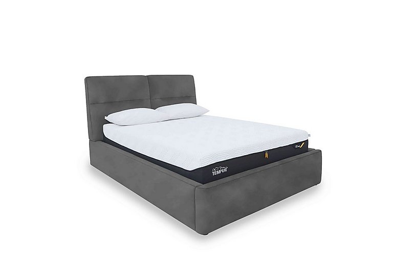 Stark Fabric Manual Ottoman Bed Frame - Super King - Graphite