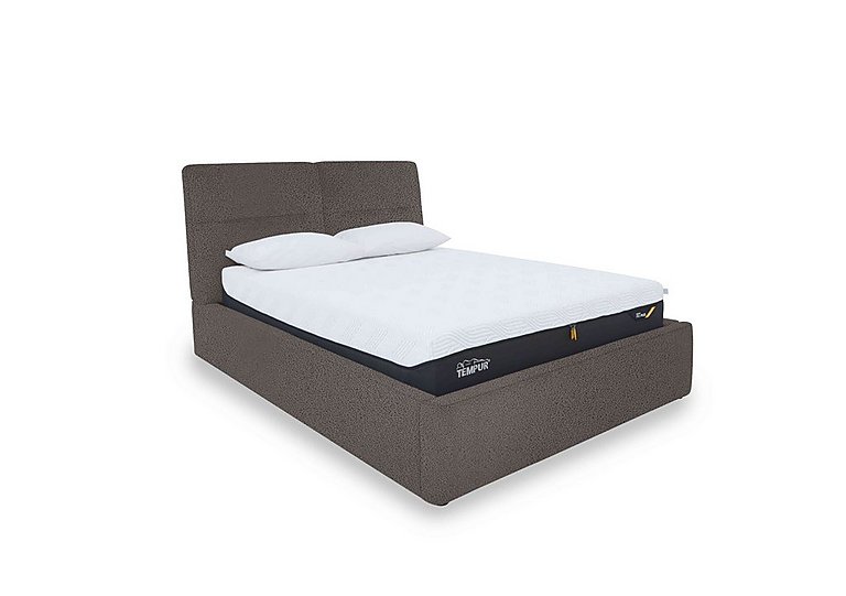 Stark Fabric Manual Ottoman Bed Frame - Super King - Dark Grey