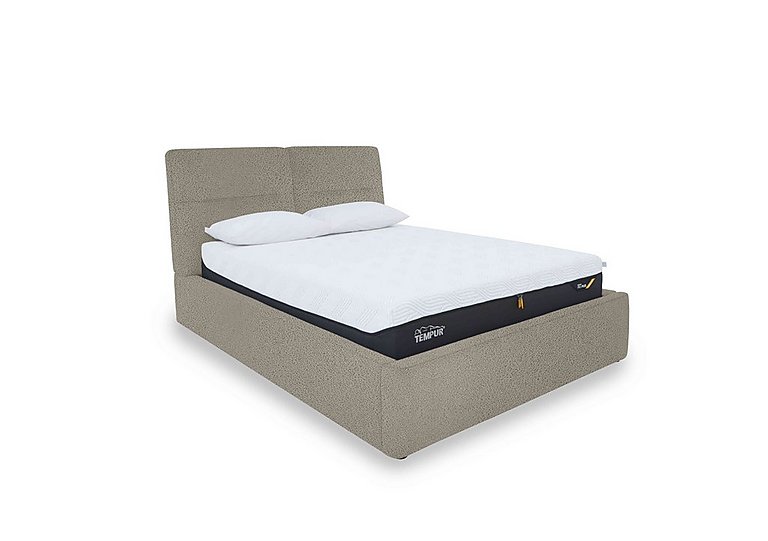 Stark Fabric Manual Ottoman Bed Frame - King Size - Silver