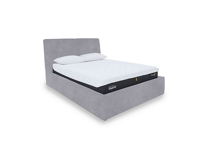 Stark Fabric Manual Ottoman Bed Frame - King Size - Bluish Grey