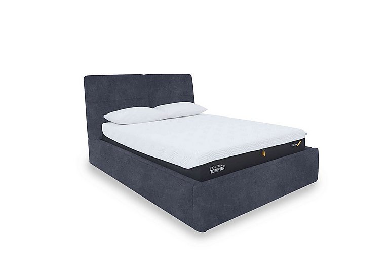 Stark Fabric Manual Ottoman Bed Frame - King Size - R23 Blue