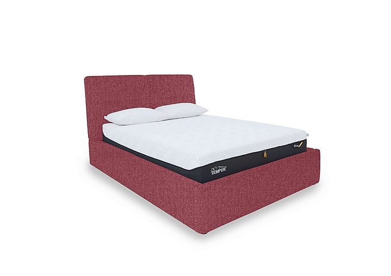 Stark Fabric Manual Ottoman Bed Frame - King Size - Red