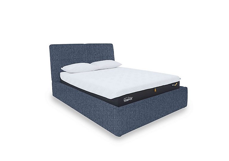 Stark Fabric Manual Ottoman Bed Frame - King Size - R38 Blue