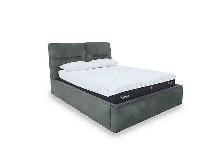 Stark Fabric Manual Ottoman Bed Frame - King Size - R20 Pewter