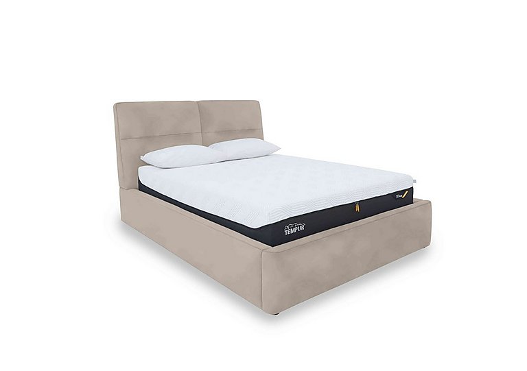 Stark Fabric Manual Ottoman Bed Frame - King Size - R32 Light Khaki