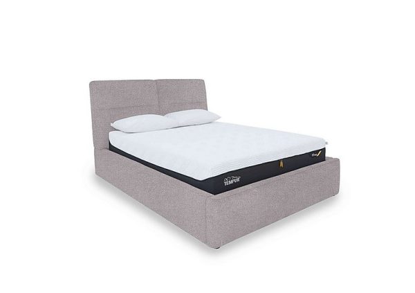 Stark Fabric Manual Ottoman Bed Frame  King Size  R27 Pewter | Bed Sava