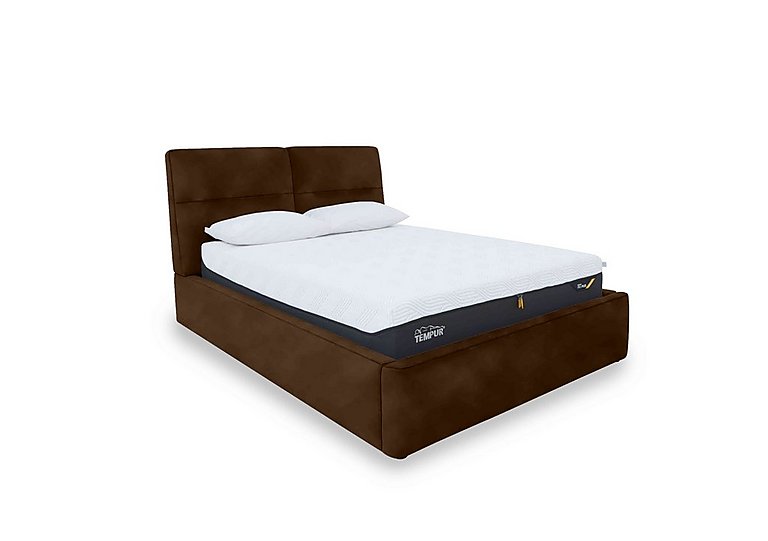 Stark Fabric Manual Ottoman Bed Frame - King Size - R06 Caramel
