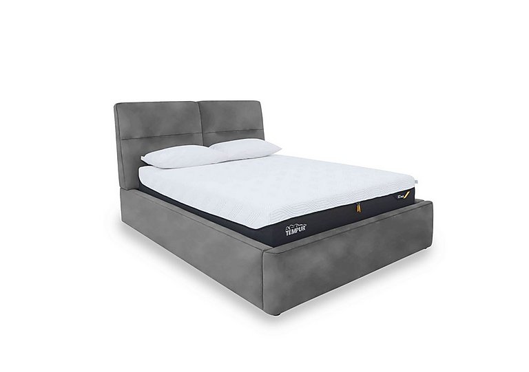 Stark Fabric Manual Ottoman Bed Frame - Super King - Dove
